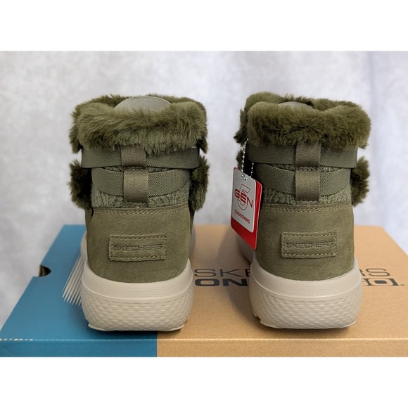 Skechers Women On the Go City 2 Cozy Vibe Size 8.5 Olive - Picture 4 of 5